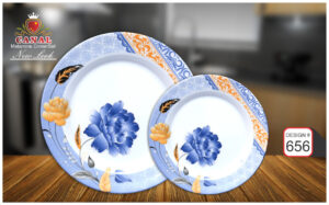 Melamine Dinner Set | Canal Plus (655) | Elegant, Durable, Heat-Resistant Plates & Bowls | Unbreakable, Lightweight, Premium Quality Dinnerware