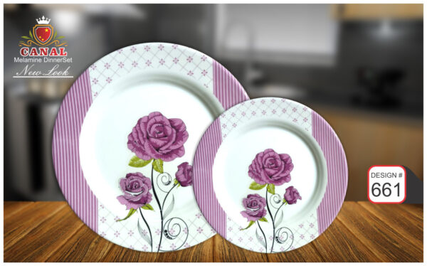 Melamine Dinner Set | Canal Plus (655) | Elegant, Durable, Heat-Resistant Plates & Bowls | Unbreakable, Lightweight, Premium Quality Dinnerware