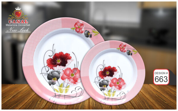Melamine Dinner Set | Canal Plus (655) | Elegant, Durable, Heat-Resistant Plates & Bowls | Unbreakable, Lightweight, Premium Quality Dinnerware
