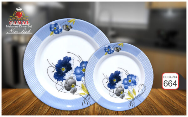 Melamine Dinner Set | Canal Plus (655) | Elegant, Durable, Heat-Resistant Plates & Bowls | Unbreakable, Lightweight, Premium Quality Dinnerware