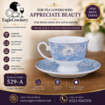 High-Quality Bone China Cup & Saucer Set (K-529A) | Elegant, Durable, Ideal for Home & Gifting