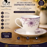 High-Quality Bone Cup & Saucer Set (L-519)