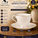 High-Quality Bone Cup & Saucer Set (L-GGK)