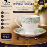 High-Quality Bone Cup & Saucer Set (L-529C)