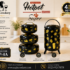 Dynasty (Black Golden Leves) Color 4 Pcs Gift Set (Includes 3 Hot Pots and 1 Cooler) In Discounted Price