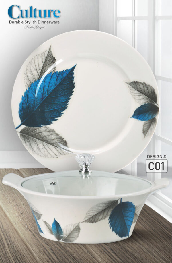 Melamine Dinner Set | Culture (C01) | Elegant, Durable, Heat-Resistant Plates & Bowls | Unbreakable, Lightweight, Premium Quality Dinnerware