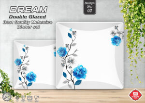 Melamine Dinner Set | Dream (1) | Elegant, Durable, Heat-Resistant Plates & Bowls | Unbreakable, Lightweight, Premium Quality Dinnerware