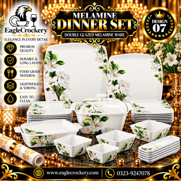 Melamine Dinner Set | Square (7)