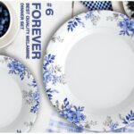 Melamine Dinner Set | Forever (6) | Elegant, Durable, Heat-Resistant Plates & Bowls | Unbreakable, Lightweight, Premium Quality Dinnerware