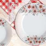 Melamine Dinner Set | Forever (8) | Elegant, Durable, Heat-Resistant Plates & Bowls | Unbreakable, Lightweight, Premium Quality Dinnerware