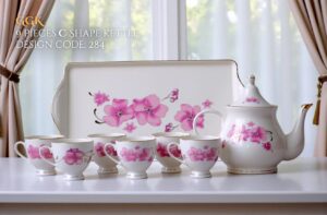9 Pcs Bone Tea Set / Coffee Set (GGK C 284) | Elegant, Durable, Ideal for Home & Gifting