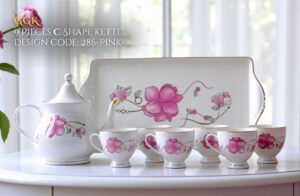 9 Pcs Bone Tea Set / Coffee Set (GGK C 286) | Elegant, Durable, Ideal for Home & Gifting