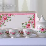 9 Pcs Bone Tea Set / Coffee Set (GGK C 817) | Elegant, Durable, Ideal for Home & Gifting