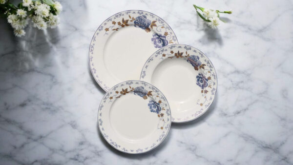 Bone 18 Pcs Plate Set (053) | Elegant, Durable, Heat-Resistant Plates & Bowls