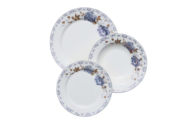 Bone 18 Pcs Plate Set (053) | Elegant, Durable, Heat-Resistant Plates & Bowls
