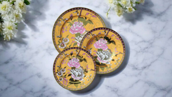 Bone 18 Pcs Plate Set (483) | Elegant, Durable, Heat-Resistant Plates & Bowls