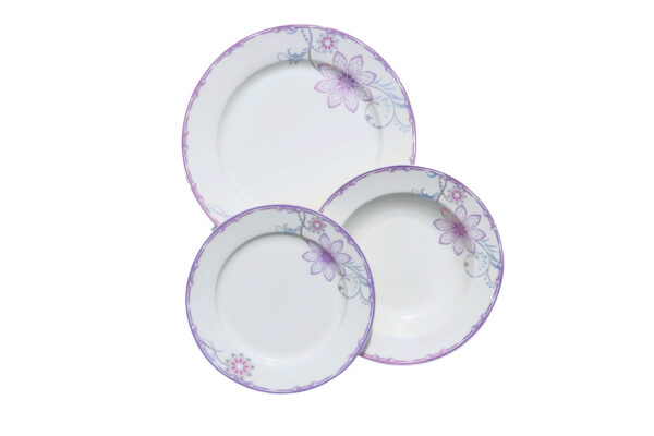 Bone 18 Pcs Plate Set (519) | Elegant, Durable, Heat-Resistant Plates & Bowls