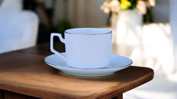 High-Quality Bone China Cup & Saucer Set (G-ggk) | Elegant, Durable, Ideal for Home & Gifting