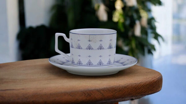 High-Quality Bone China Cup & Saucer Set (G-063) | Elegant, Durable, Ideal for Home & Gifting