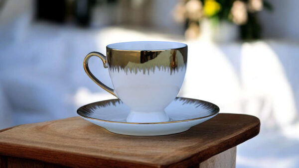 High-Quality Bone China Cup & Saucer Set (L-001) | Elegant, Durable, Ideal for Home & Gifting