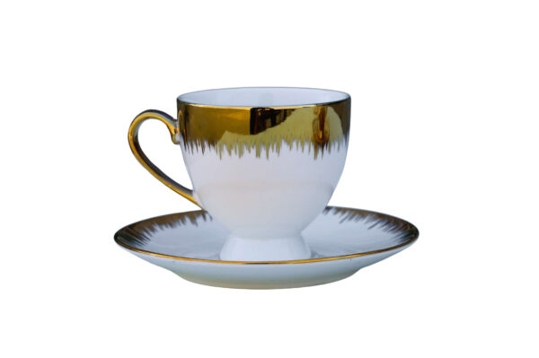 High-Quality Bone China Cup & Saucer Set (L-001) | Elegant, Durable, Ideal for Home & Gifting