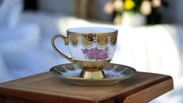 High-Quality Bone China Cup & Saucer Set (L-443) | Elegant, Durable, Ideal for Home & Gifting
