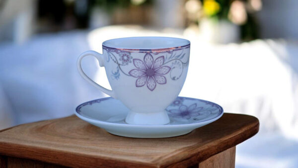 High-Quality Bone China Cup & Saucer Set (L-519) | Elegant, Durable, Ideal for Home & Gifting