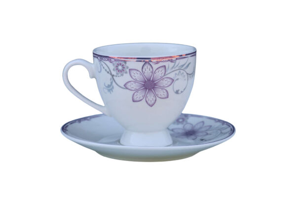 High-Quality Bone China Cup & Saucer Set (L-519) | Elegant, Durable, Ideal for Home & Gifting