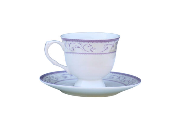 High-Quality Bone China Cup & Saucer Set (12-089) | Elegant, Durable, Ideal for Home & Gifting