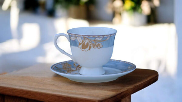 High-Quality Bone China Cup & Saucer Set (12-089) | Elegant, Durable, Ideal for Home & Gifting