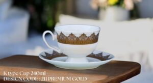 High-Quality Bone China Cup & Saucer Set (K-211) | Elegant, Durable, Ideal for Home & Gifting