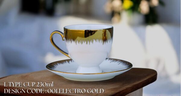 High-Quality Bone China Cup & Saucer Set (L-001) | Elegant, Durable, Ideal for Home & Gifting
