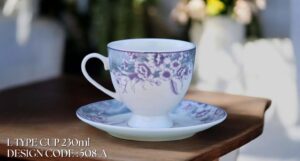 High-Quality Bone China Cup & Saucer Set (L-508) | Elegant, Durable, Ideal for Home & Gifting
