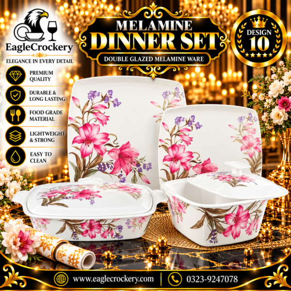 Melamine Dinner Set | Square (10)