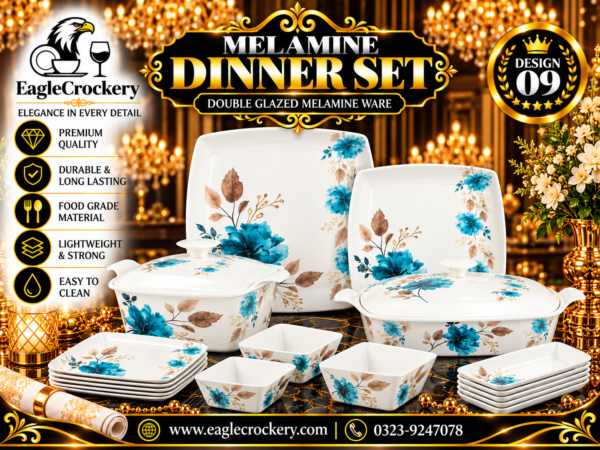 Melamine Dinner Set | Square (9)