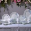 Marble Dinner Set Carroly (080C) Elegant, Durable, Heat-Resistant Plates & Bowls