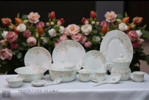 Marble Dinner Set Carroly (1080C) Elegant, Durable, Heat-Resistant Plates & Bowls