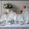 Marble Dinner Set Carroly (1819C) Elegant, Durable, Heat-Resistant Plates & Bowls