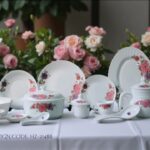 Marble Dinner Set Carroly (2148B) Elegant, Durable, Heat-Resistant Plates & Bowls