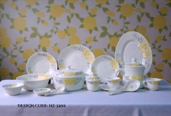 Marble Dinner Set Carroly (3202) Elegant, Durable, Heat-Resistant Plates & Bowls