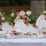 Marble Dinner Set Carroly (965C) Elegant, Durable, Heat-Resistant Plates & Bowls