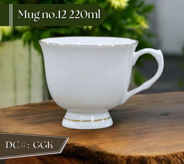 High-Quality Bone China Cup & Mug Set(12GGK) | Elegant, Durable, Ideal for Home & Gifting