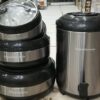 Dynasty (Silver) Color 4 Pcs Gift Set (Includes 3 Hot Pots and 1 Cooler) In Discounted Price