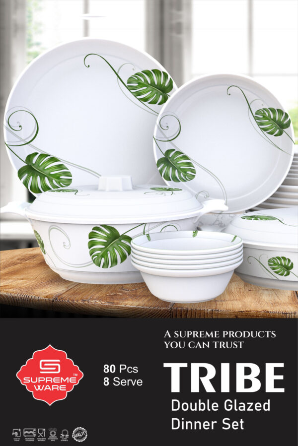 Melamine Dinner Set | Tribe (1) | Elegant, Durable, Heat-Resistant Plates & Bowls | Unbreakable, Lightweight, Premium Quality Dinnerware