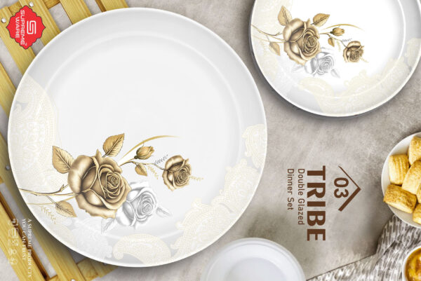 Melamine Dinner Set | Tribe (1) | Elegant, Durable, Heat-Resistant Plates & Bowls | Unbreakable, Lightweight, Premium Quality Dinnerware