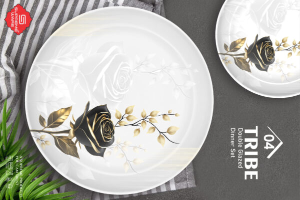 Melamine Dinner Set | Tribe (1) | Elegant, Durable, Heat-Resistant Plates & Bowls | Unbreakable, Lightweight, Premium Quality Dinnerware