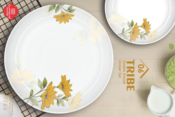 Melamine Dinner Set | Tribe (1) | Elegant, Durable, Heat-Resistant Plates & Bowls | Unbreakable, Lightweight, Premium Quality Dinnerware