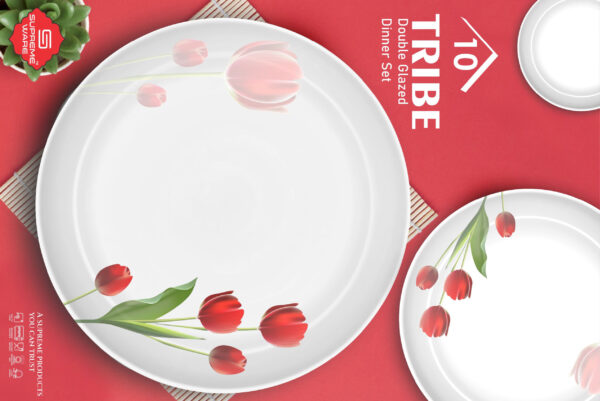 Melamine Dinner Set | Tribe (1) | Elegant, Durable, Heat-Resistant Plates & Bowls | Unbreakable, Lightweight, Premium Quality Dinnerware