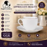 High-Quality Bone China Cup & Saucer Set (6-GGk) | Elegant, Durable, Ideal for Home & Gifting