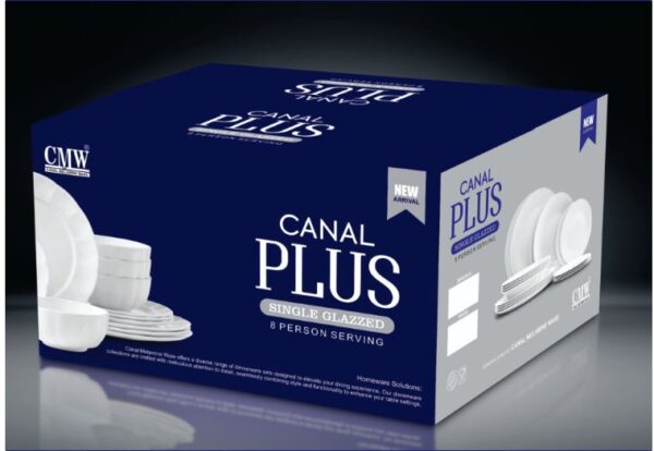 Melamine Dinner Set | Canal Plus (40) | Elegant, Durable, Heat-Resistant Plates & Bowls | Unbreakable, Lightweight, Premium Quality Dinnerware